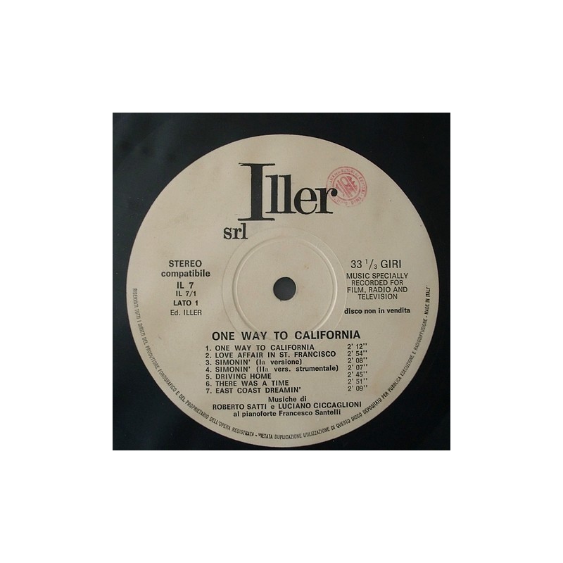 R. Satti / L. Ciccaglioni - one way to California IL 7