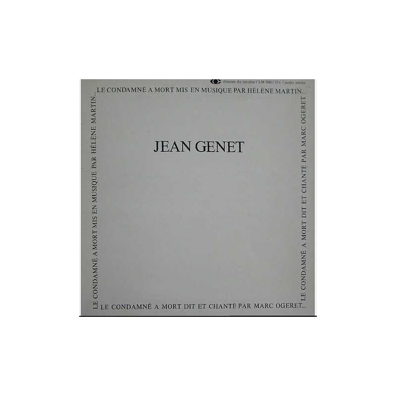 Jean Genet - Le condamne a mort LM 940