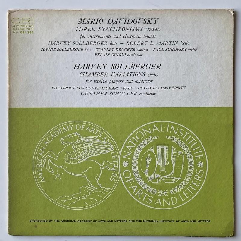 M. Davidovsky / H. Sollberger - Three Synchronism CRI 204