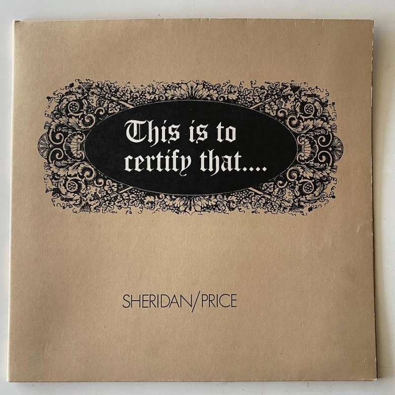 Sheridan / Price - This is to certify that GME 102