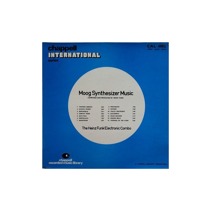 Heinz Funk Electronic Combo - Moog Synthesizer Music CAL 4002