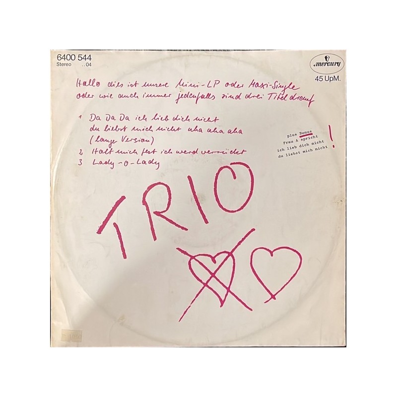Trio - Da Da Da Ich Lieb Dich Nicht Du Liebst Mich Nicht Aha Aha Aha 6400 544