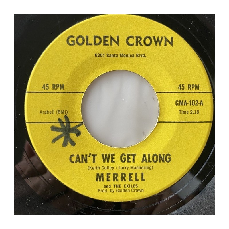 Merrell and the Exiles - Can’t we get along GMA-102