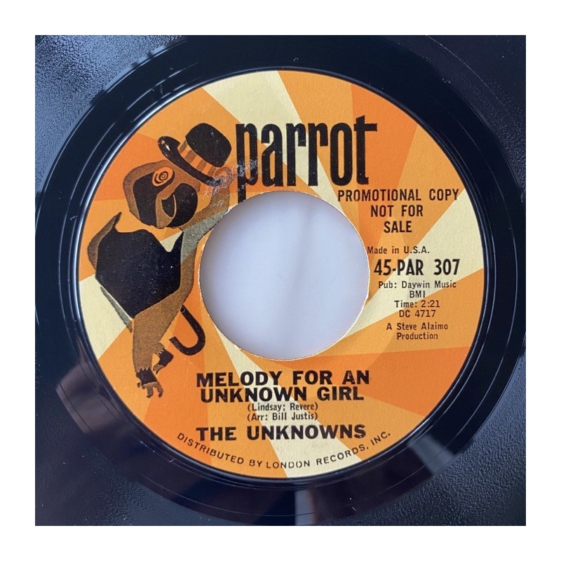 The Unknowns - Melody for an unknown Girl 45-PAR 307