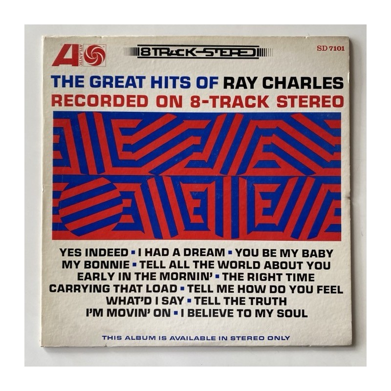 Ray Charles - The Great Hits of Ray Charles recorded on 8-Track Stereo SD 7101
