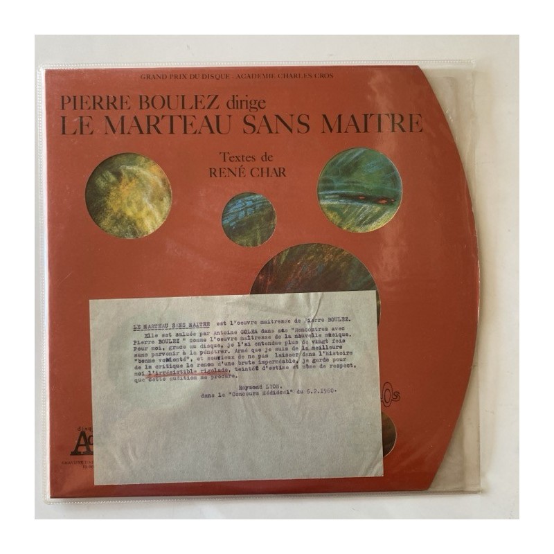 Pierre Boulez - Le Marteau sans Maitre 12.004