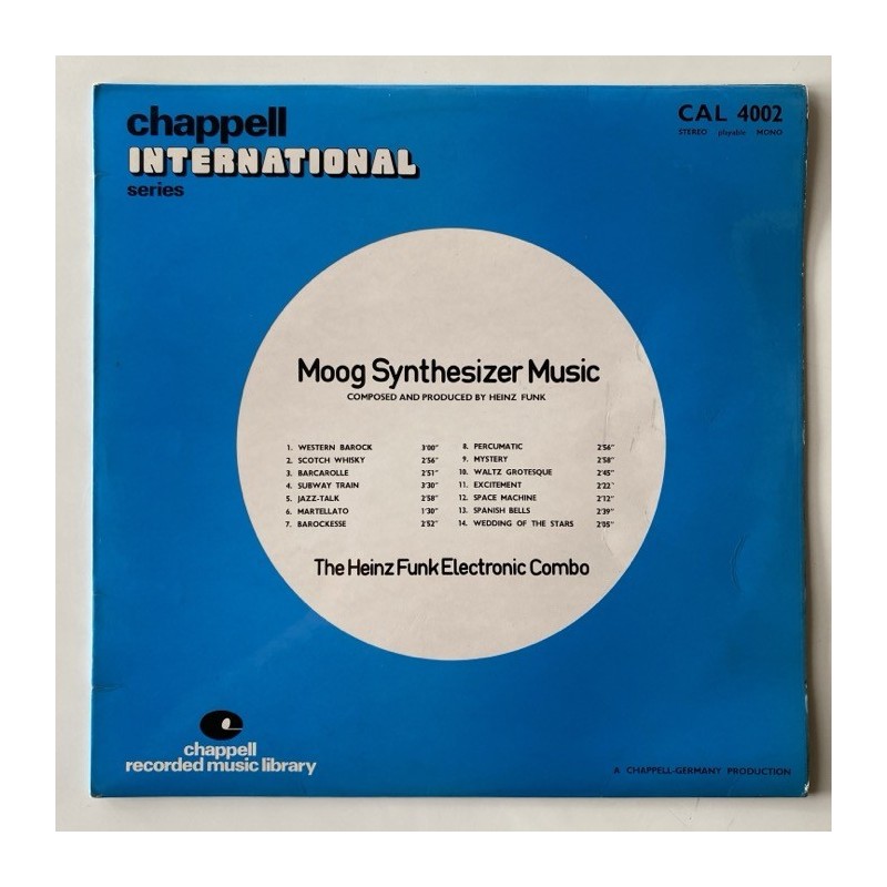 Heinz Funk Electronic Combo - Moog Synthesizer Music CAL 4002