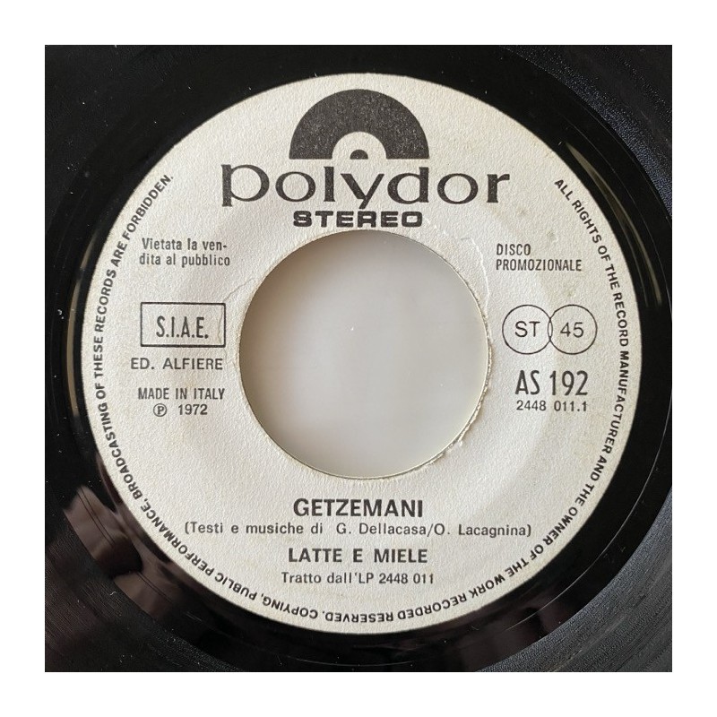 Latte e Miele / Ekseption - Getzemani / the 5th AS 192