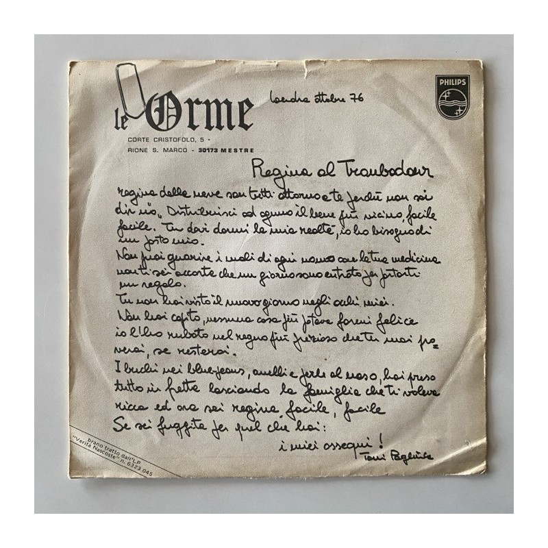 Le Orme - Regina al Trobadour 6025 163