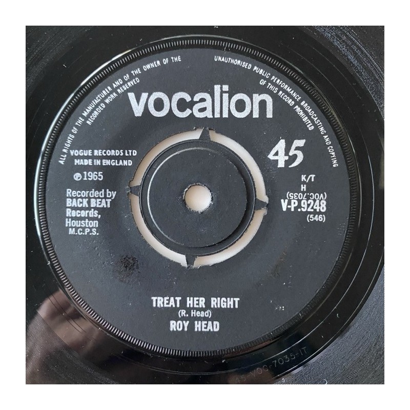 Roy Head - Treat her Right V-P.9248