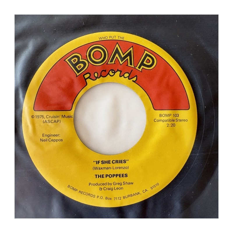 The Poppees - If She Cries BOMP 103