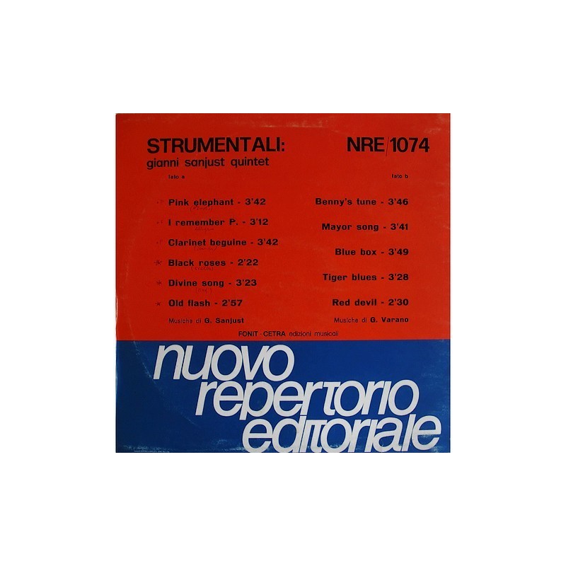 Gianni Sanjust Quintet - strumentali NRE/1074